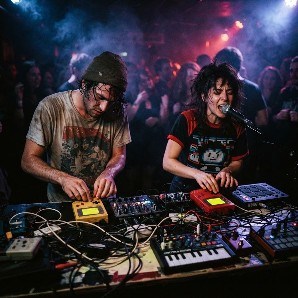 Band photography for Chiptune