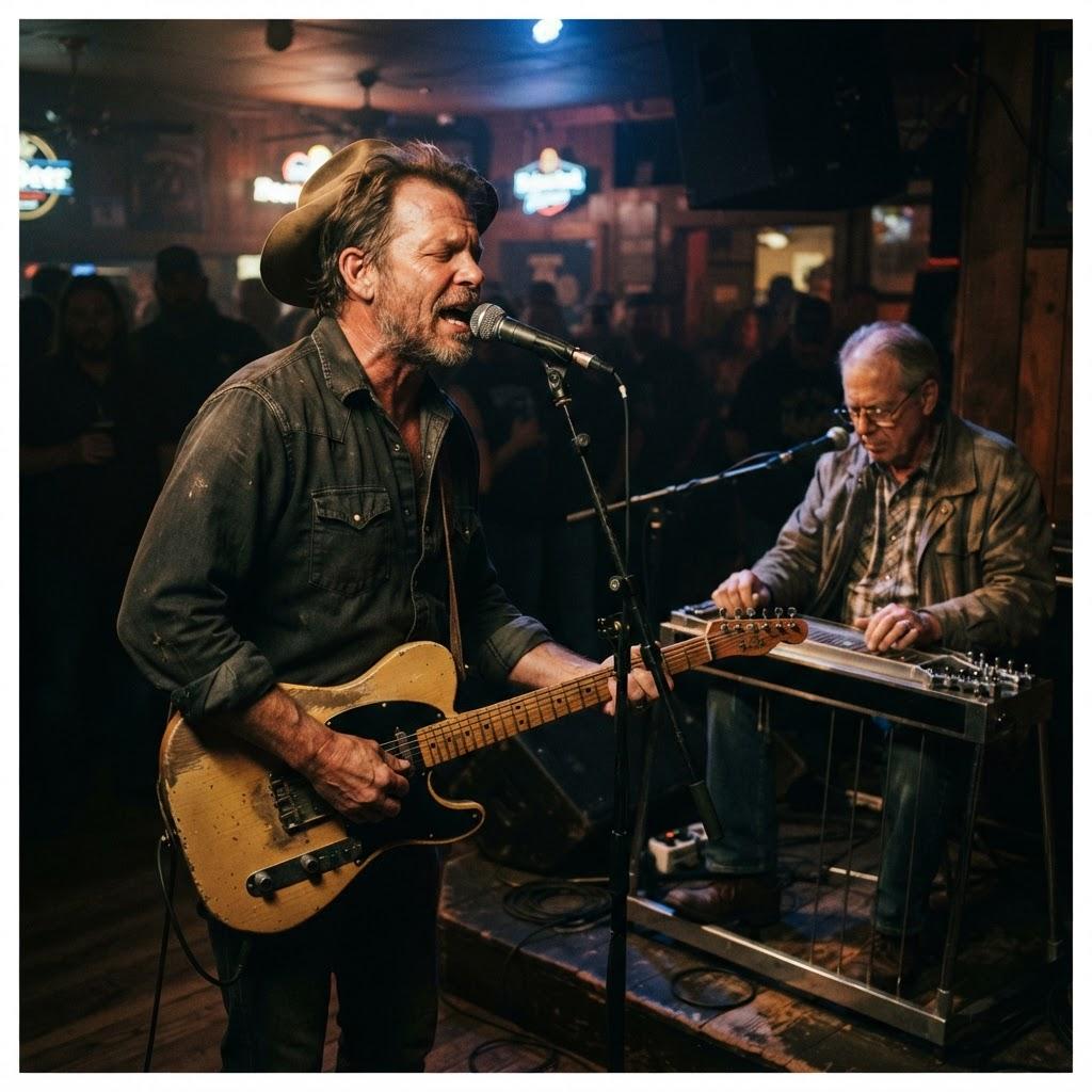 Band photography for Outlaw Country