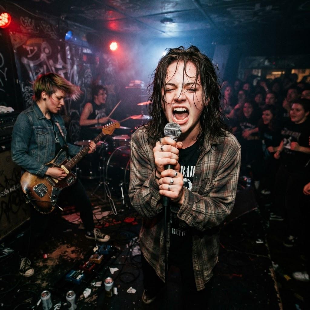 Band photography for Riot Grrrl